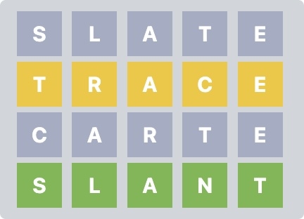 WordleBot's favorite starting words